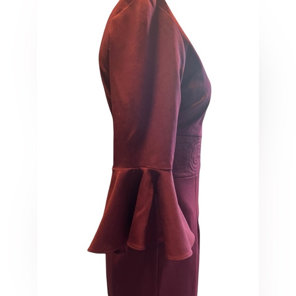 Trina Turk Plum Long Sleeve Dress Size 6 - Picture 3 of 10